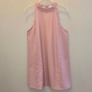 TCEC Mauve Rose Feminine Flirty Scalloped Dress Women’s Size Large